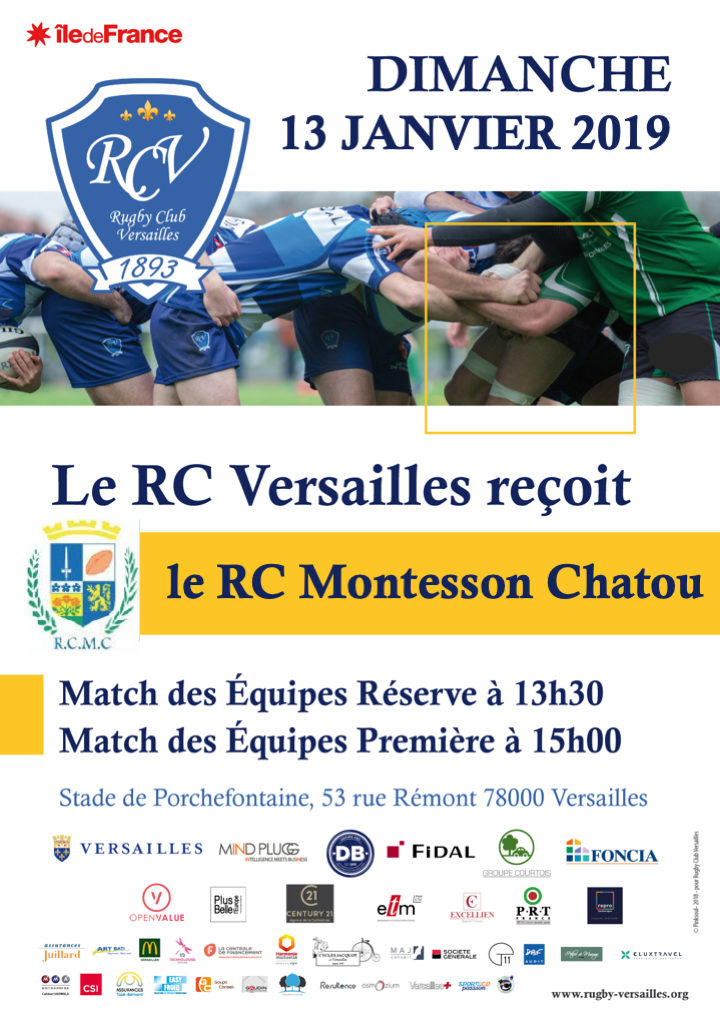 Le Rugby Club Versailles reçoit le RC Montesson
