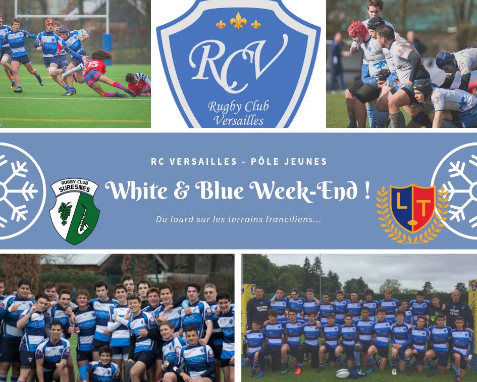 Matchs du Pôle Jeunes du RC Versailles les 12 et 13 janvier, un week-end bleu et blanc