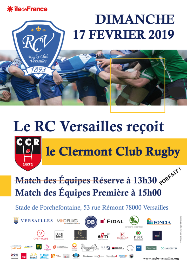 Le RC Versailles reçoit les rouges et noirs de Clerrmont