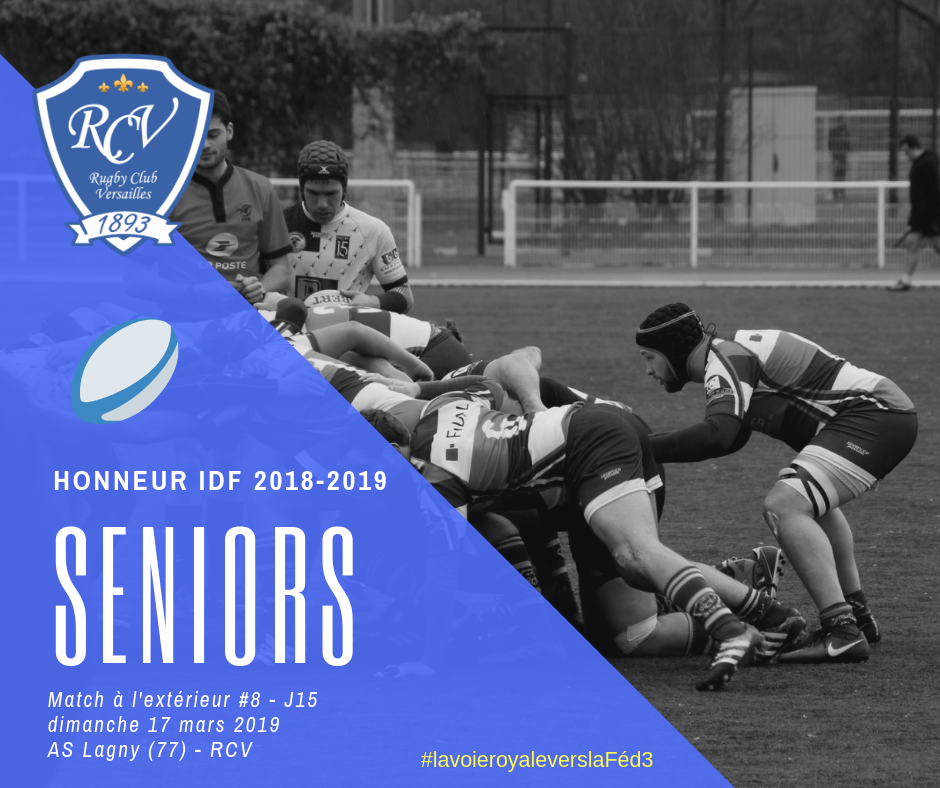 Les Seniors du RCV se déplacent à Lagny, pour ce qui sera sans doute le match de la montée en F3
