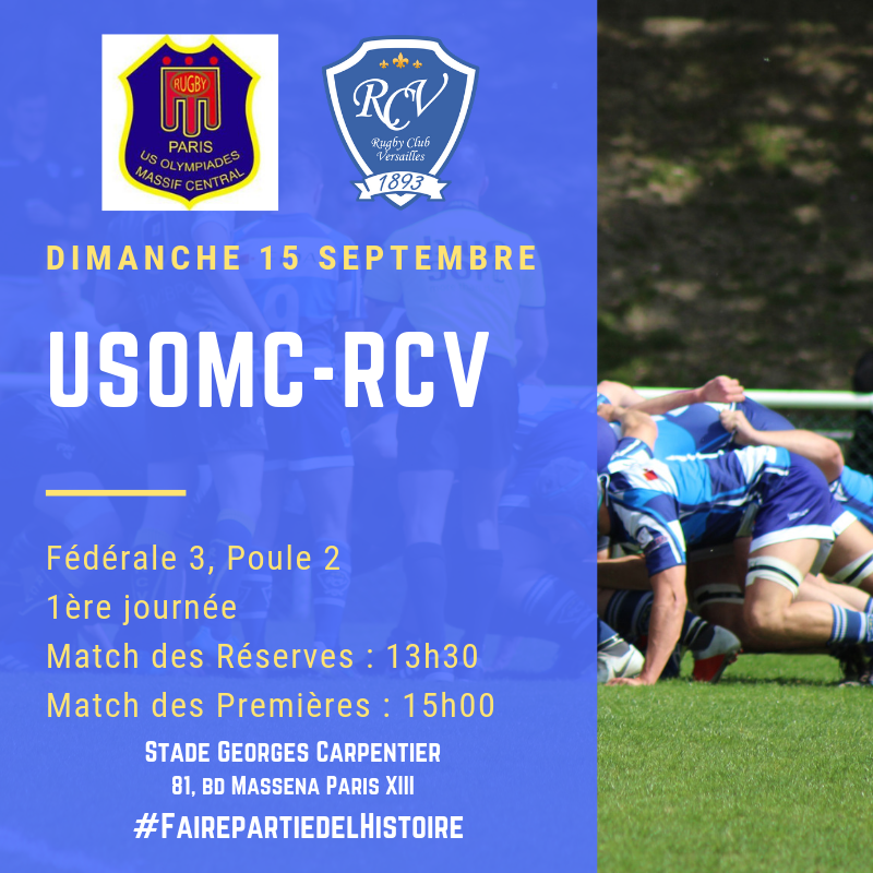 Le Rugby Club Versailles, rugby Seniors Ile de France, se déplaçait au Massif Central