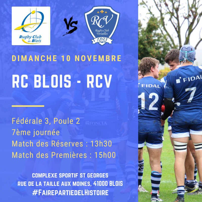 Le Rugby Club Versailles se déplace au RC Blois