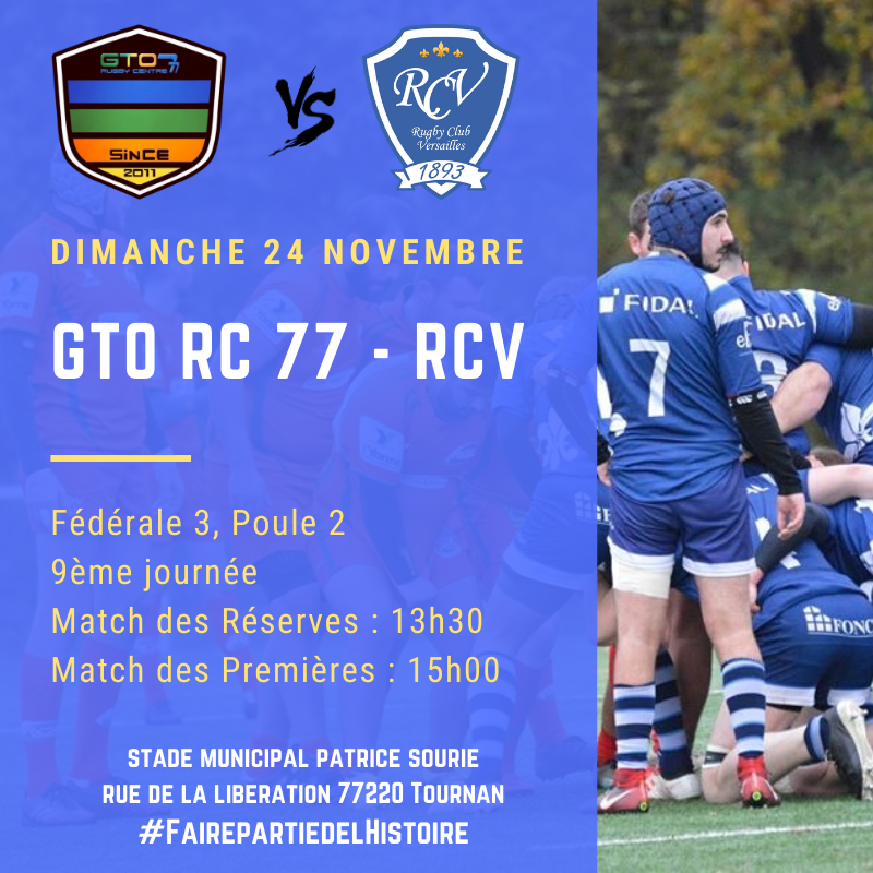 Le RCV, rugby en ile de France, se déplace à GTO