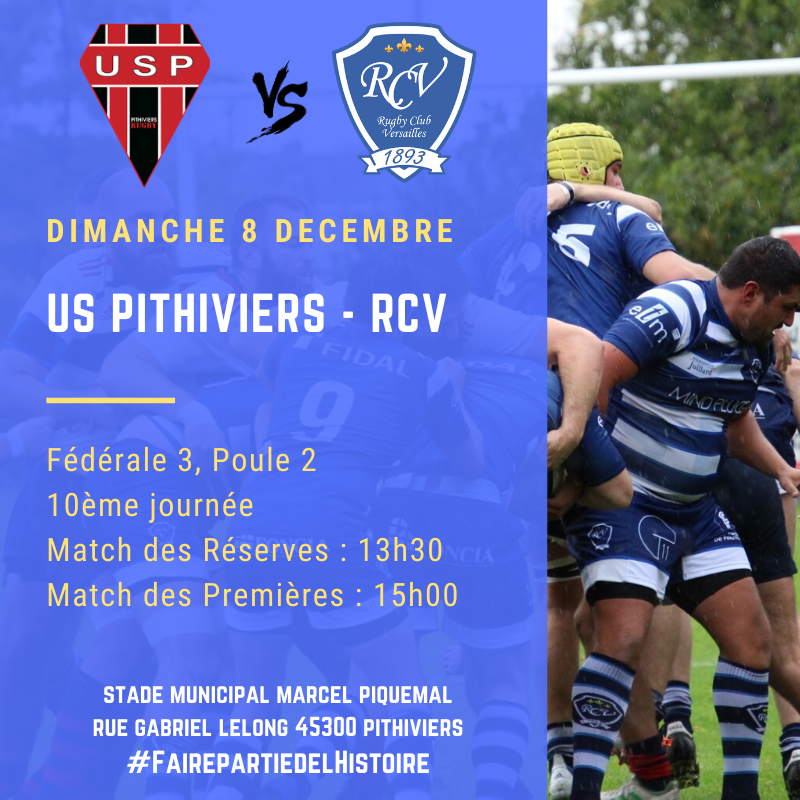 Rugby Club Versailles en déplacement à l'US Pithiviers