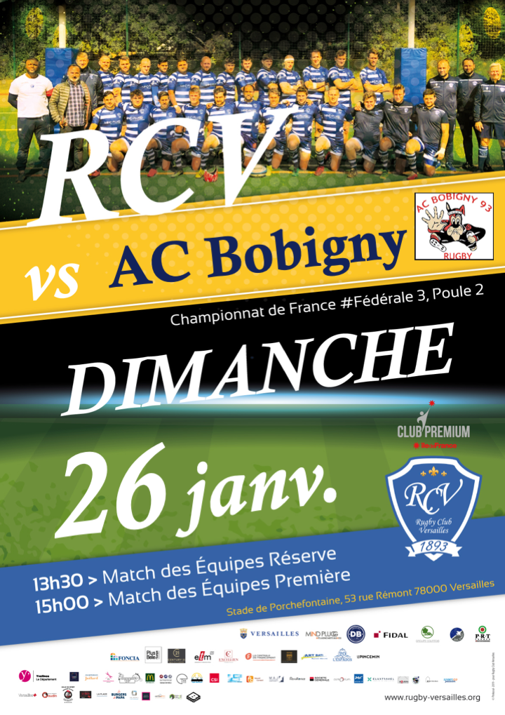 Rugby Club Versailles, rugby Seniors Fédérale 3