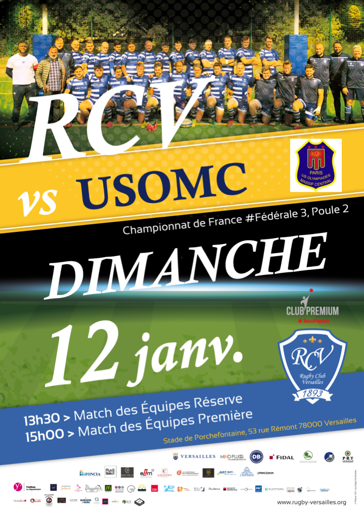 RCV - USO MC, rugby Fédérale 3